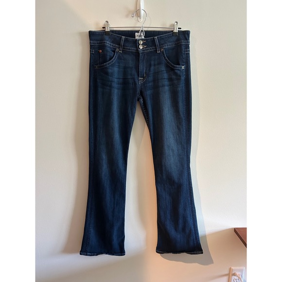 Hudson Denim - Hudson Signature Midrise Bootcut Jeans Lux Dark Wash 31 Flap Pocket WM170DMS